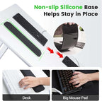 MEKASS Ergonomic Wrist Rest for Keyboard and Mouse, Soft Memory Foam Keyboard Wrist Rest Set with Non-Slip Silicone Base, Easy Typing, Pain Relief, Comfort for Office, Work, Gaming (Pink)