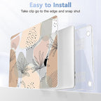 May Chen Compatible with MacBook Pro 13 inch Case 2022 2021 2020 Release Models A2338 M2 M1 A2251 A2289, Hard Hard Shell Case with Keyboard Cover for MacBook Pro 13 inch, Flowers and Leaves