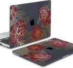 Mektron for MacBook Pro 13-inch Case 2022 2021 2020 Release A2338 M2 M1 A2289 A2251, Printed Plastic Hard Shell Cover for New MacBook Pro 13.3-inch Touch Bar Fits Touch ID，A-Golden Rose