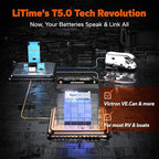 LiTime 12V 100Ah LiFePO4 Group 31 Battery, Compatible with Victron, Built-in 100A BMS & Bluetooth, Low-Temperature Protection, CAN/RS485 Communication, Ideal for Trolling Motors, Marine, RV (4Pack)