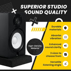 Sound Addicted - Studio Monitor Isolation Pads for 5 Inch Monitors, Pair of Two High Density Acoustic Foam which Fits Most Speaker Stands | SMPad 5