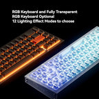 MelGeek REAL67 Wired Keyboard, Gaming Keyboard with RGB, Special Magnetic Switches, Rapid Trigger, Hot-Swappable, Snap Tap & Adjustable Actuation, Online HIVE Custom (Potassium-Transparent Purple)