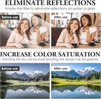 Clip - on Phone Polarizer Lens, Anti - Glare Polarizing Filter for Smartphone Cameras, Universal Clip Design with Cleaning Kit, Enhance Color & Reduce Reflections for Outdoor/Glass Photography