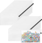 Jetec 32 Pcs Mesh Zipper Bags Toy Storage Bikini Organizer Bag Bolsas Para Guardar Trajes De Baño Waterproof Zipper Reusable Pouch Puzzle Multipurpose for Storage Office(White,9 x 7 Inch)
