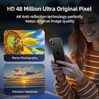 Compatible with iPhone 15/iPhone 14/iPhone 14 Plus/iPhone 15 Plus Camera Lens Protector, [Case-Friendly][Strong Adsorption][AR Anti-Reflection] Tempered Glass Full Coverage,Black