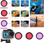 Waterproof Case for DJI Osmo Action 5 Pro/4/3 with 3 Pack Dive Filters, 196FT/60M Underwater Protective Housing Dive Kit, Professional Action Camera Dive Accessory