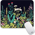 Square Mouse Pad Midnight Flowers,Personalized Premium-Textured Custom Mouse Mat Design,Washable Mousepad Cloth,Non-Slip Rubber Base Computer Mouse Pads for Wireless Mouse