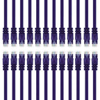 GearIT 24-Pack, Cat5e Ethernet Patch Cable 3 Feet - Snagless RJ45 Computer LAN Network Cord, Purple - Compatible with 24 48 Port Switch POE Rackmount 24port Gigabit