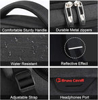 17 Inch Laptop Backpack, Business Anti Theft Slim Durable Laptops Backpack with USB Charging Port, Water Resistant College Computer Bag Gifts for Men & Women Fits 15.6 Inch Notebook-Black