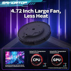 Brook Saviortop Gaming Laptop Cooler, IC Core Cooling Pad with Advanced Turbo Fan, Fast Cooling for Laptops 10-19in, Adjustable Speed, Touch Control, USB-C & USB-A Ports, Compact & Portable Design