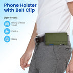 Mopaclle Nylon Cell Phone Holster for Samsung Galaxy S25 Ultra S24 Ultra,S23 Ultra,S22 Ultra, S21 Ultra,Note 20 Ultra A71 A23 A12 Moto G Stylus, Premium Phone Belt Holder with Belt Clip for Men