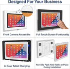 TABcare Locking Security Metal Case for Apple iPad Air 13" 2024 6th gen. for Kiosk, POS, Store, Show Display (Black, iPad Air 13 2024)