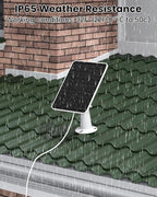 5W Solar Panel Charger Compatible with Arlo Essential 2K Outdoor Camera(2nd Gen)/Essential Outdoor XL(2nd Gen)/Essential Spotlight, IP65 Waterproof 10ft USB-C & Micro USB Cable & Wall Mount, 1 Pack
