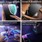 2 Pack Matte Privacy Screen Protector for iPhone 16 Pro, 9H Tempered Glass, Full Coverage, Anti-Fingerprint, Auto Dust-Elimination, No Bubble, Easy Installation