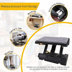Adjustable Foot Rest Under Desk, Ergonomic Foot Stool for Office Use with Massage (PB-Gray)