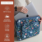 Maison d'Hermine Laptop bag with front pocket Stain and water repellent Cotton canvas