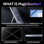 Privacy Screen for 10.5 Inch Surface Go 4/3/2/1, MagicSuction™ Removable Anti Spy Black Protector, Glare Blue Light Filter for Microsoft Laptop Computer Monitor