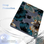 Case for MacBook Air 15 Inch 2025 2024 2023 Release M4 A3241 M3 A3114 M2 A2941, Hard Shell with Screen Protector & Keyboard Cover, Compatible with Touch ID - Leaves