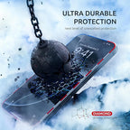 Screen Protector for iPhone 16 Pro - 2 Pack (USA Flag Design and Black) - 9H Hardness, Oleophobic Coating, Easy Installation - Tempered Glass Screen Protector for iPhone 16 Pro