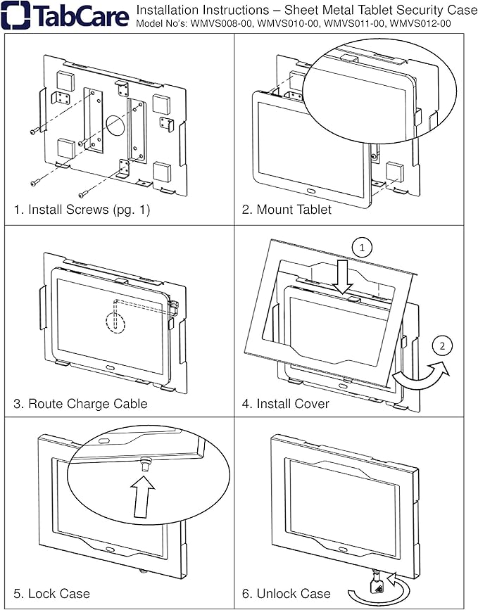 TABcare Locking Security Metal Case for Apple iPad Air 1/2 9.7" for Kiosk, POS, Store, Show Display (Black, iPad Air 1/2 9.7)