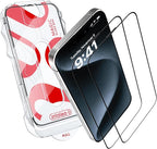 Tempered Glass Screen Protector for iPhone 15 Pro – Full Edge-to-Edge Protection Phone Screen Protector with Applicator, 9H Hardness, Oleophobic Coating - Accessories for iPhone 15 Pro