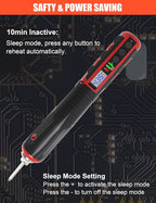 FrogBro Cordless Soldering Iron with Adjustable Cordless Temperature 392°F-842°F Type-C Fast Charging, LED Display, Portable Rechargeable Soldering Kit，Auto Sleep/Shut-Off & Safety Lock