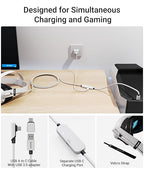 Syntech Link Cable with Charging 20FT Compatible with Oculus/Meta Quest 3S/3 Accessories, Quest2/Pro, Pico4, Next-Gen VR Cable with USB 3.0 A to C Adapter for SteamVR, Charge & Link Simultaneously