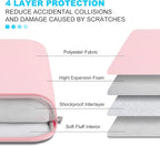 Lacdo 15-15.6 Inch Laptop Sleeve Case for Acer HP Lenovo Dell ASUS Laptop, Acer Aspire 15, HP Pavilion/Envy 15, Dell Inspiron/Latitude 15, Lenovo IdeaPad 15, ASUS ZenBook 15 Computer Bag, Pink