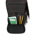 ENHANCE Collector's Edition RPG Adventurer's DND Bag - Dragon Hide Exterior Travel RPG Bag with Tabletop Miniatures Storage Vault, Mat Holder, DND Dice & Token Pockets, Fits 4-8 Books (Dragon Black)