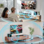 MZEIBO Sound bar with Subwoofer, 120W Bluetooth 5.0 TV Soundbar Home Theater System with Wired Subwoofer, Deep Bass Audio System with BT/ARC/Optical/AUX Connection for TV PC