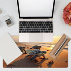 Large Gaming Mouse Pad for Desk, Baby Turtles On Beach Desk Mat, Cute Sea Turtle Desk Pad, 31.5"x15.7" Extended Big Computer Keyboard Mouse Pad with Non-Slip Base and Stitched Edge