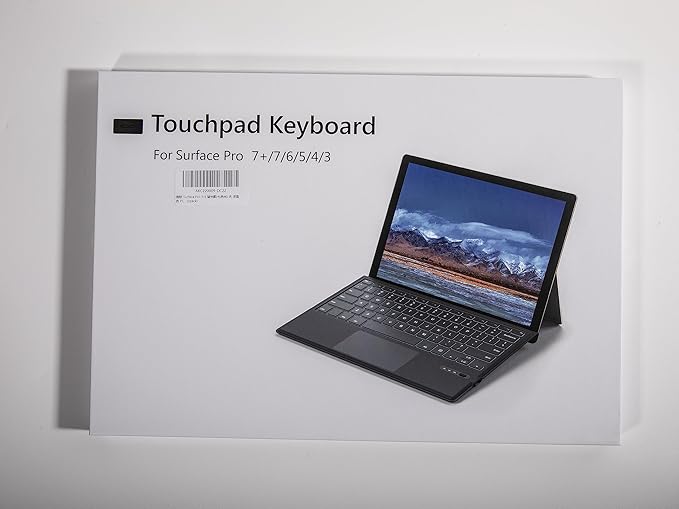 MoKo Type Cover Fit Microsoft Surface Pro 7 Plus/Pro 7/ Pro 6/ Pro 5/Pro 4/3, Ultra-Slim Wireless Bluetooth Tablet Keyboard with Trackpad, 7-Color LED Backlit, Built-in Rechargeable Battery, Indigo