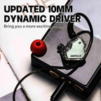 Linsoul 7Hz x Crinacle Zero:2 in Ear Monitor, Updated 10mm Dynamic Driver IEM, Wired Earbuds Earphones, Gaming Earbuds, with OFC IEM Cable for Musician (Silver)