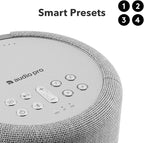 Audio Pro A10 MKII Wireless Multiroom Speaker, WiiM Edition | High Fidelity, Bluetooth, WiFi | Compatible with AirPlay 2, Google Cast, Siri, WiiM Home App, Stream Spotify, Tidal & More, Light Gray