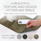 Nordik Large Felt Desk Mat – Timber Moss Green – 35 x 17 inch – Computer Desk Mat – Keyboard and Mouse Pad – Large Desktop Felt Pad