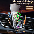 Car Phone Holder Wireless Car Charger, 15W Fast Charging Auto Sensing Clamping Phone Holders for Your Car Vent 360 Adjustable Car Mount for iPhone 16 15 14 13 12 Pro Max, Samsung Glaxy Series