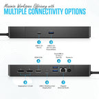 WD19DCS Dell Docking Station USB C - Dual Monitor Docking Station with 240W, HDMI Cable, DisplayPort Cable & Microfiber Cleaning Cloth - Performance Dock Station (Renewed)