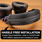 Replacement Headband Cover Compatible ATH M50X M50 M40X M40 M30X M20X Headphones (Black)