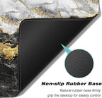 Extended Gaming Mouse Pad, XXL Large Mouse Mat 30 x 14 Inch, Big Computer Keyboard Mousepad, Waterproof Desk Pad with Stitched Edges and Non-Slip Base for Office Gaming, Black Cracked Marble