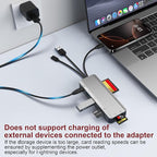 8in1 SD Card Reader,Aluminum Multi Memory Card Carrying Box SD/TF/CF/MS/XD/USB3.0 * 2 Port Card Reader Adapter for Phone/Pad/PC/Laptop/USB C and USB A Devices,No Application Required Plug and Play