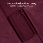 FireNova Designed for iPhone 15 Pro Case, Silicone Upgraded [Camera Protection] Phone Case with [2 Screen Protectors], Soft Anti-Scratch Microfiber Lining Inside, 6.1 inch, Plum