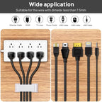 Cable Management Clips, 20Pcs Cable Organizers Wire Clips Cord Holder for TV PC Ethernet Cable Desk Home Office (White)