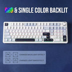 EPOMAKER X Aula F99 PRO Wireless Gaming Keyboard with 8000mAh Battery, Hot Swappable Creamy Keyboard, 2.4GHz/Type-C/BT5.0, NKRO, RGB Backlit for Win/Mac/Gaming (Blue&White)
