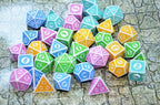 SmartDealsPro Retro Polyhedral Dice Sets with Pouches for D&D DND RPG MTG Dungeon and Dragons Table Board Roll Playing Games D4 D6 D8 D10 D% D12 D20