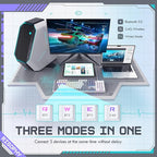 Wireless Mechanical Keyboard, Triple Mode 2.4G/USB-C/Bluetooth Gaming Keyboard, 104 Keys Programmable, Customize RGB Backlit, Red Switch, Bicolor PBT Keycaps, Rechargeable Wired Keyboard for Laptop PC