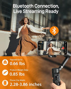 hohem iSteady X3 SE Plus Gimbal Stabilizer for iPhone, 3-Axis Phone Gimbal with Detachable Remote Control, Extendable Rod, 11-Hour Battery, Portable Foldable Stabilizer for Video Recording