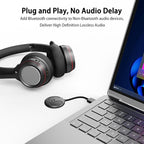 USB-C Bluetooth Adapter for PS5, Bluetooth 5.4 Audio Adapter for PC, Plug and Play, Wireless Audio Transmitter for Bluetooth Headphones & Earbuds to PS4/PS5/Switch Dock/PC/Laptop/TV