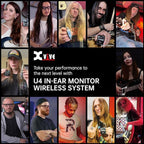 Xvive U4R2 Wireless in-Ear Monitor System Professional IEM System 1 Transmitter and 2 Beltpack Receiver for Studio, Band Rehearsal, Live Performance (U4R2)