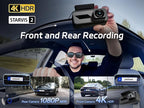 Pelsee P1 Pro Dash Cam Front and Rear, STARVIS 2 Sensor, 4K Dual Dash Camera for Cars with Full-Color Night Vision, HDR WDR, ADAS, GPS, WiFi & Voice Control, 24H Parking Mode, 3.39" Screen, 64GB Card