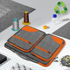 Hseok Laptop Case 15 15.6 16 inch Sleeve with Handle and Hidden Strap,Compatible with MacBook Pro 15.4 16, 360° Protective PC Briefcase with 4 Pockets for Laptop Accessory,Easy to Carrying,Gray-Orange